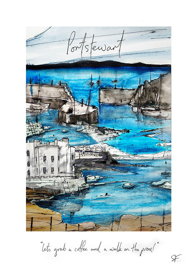 PORTSTEWART - Contemporary Travel Poster