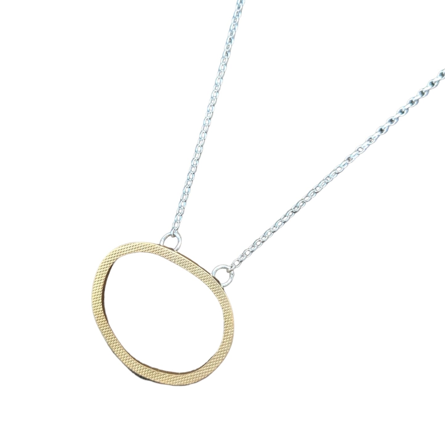 DRIFT - Gold Plated Textured Organic Pendant Necklace - Made in Ireland