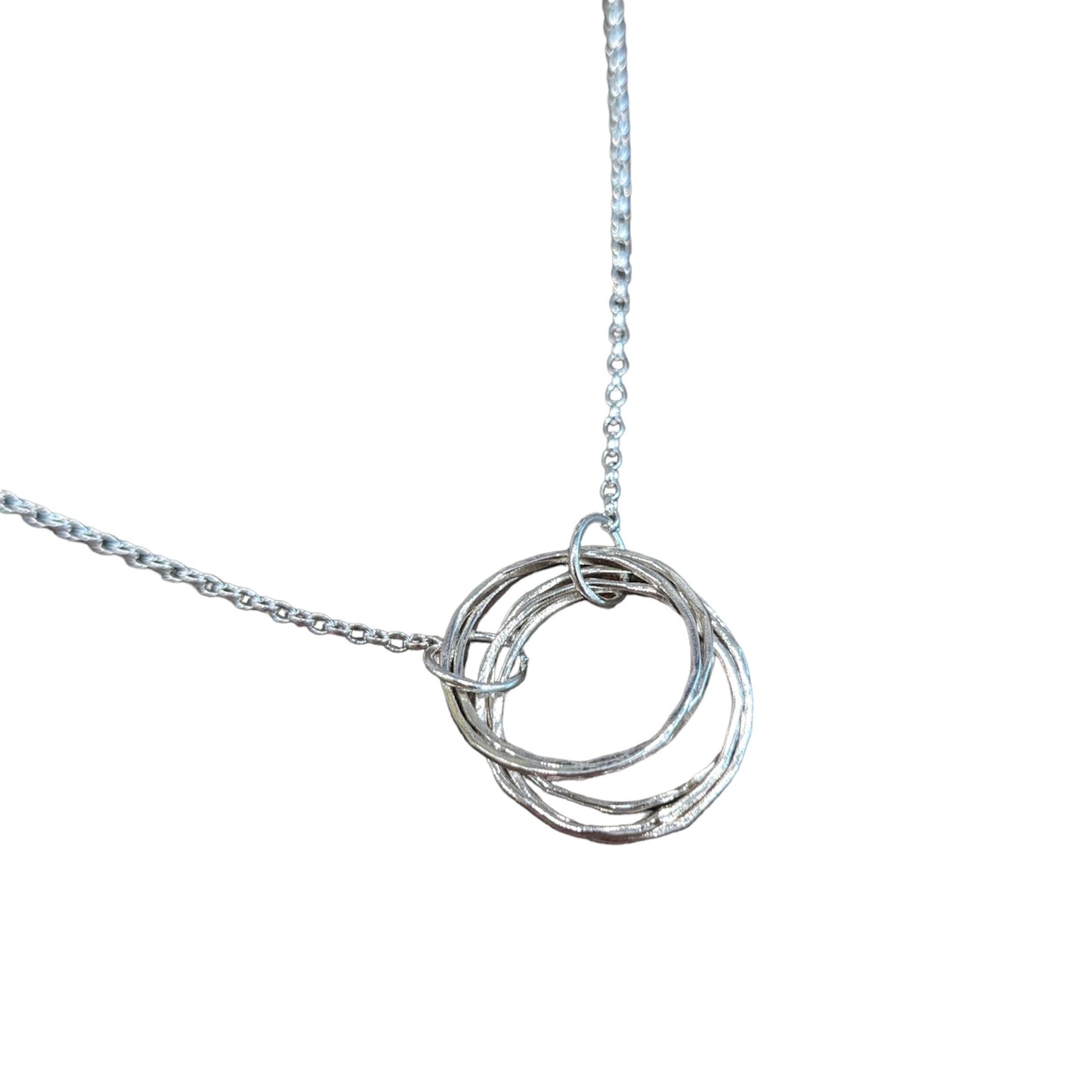 DOORUS - Silver Hammered Ring Necklace - Made in Ireland
