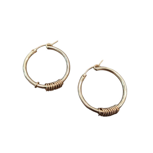 14kt Goldfill Infinity Statement Hoops