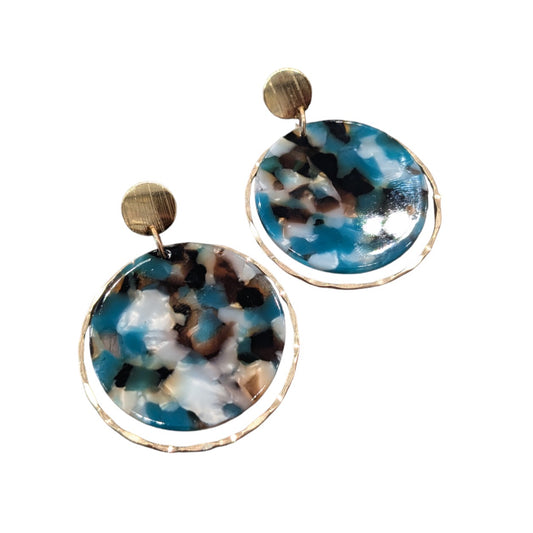 14kt Goldfill Ocean Disc Hoops