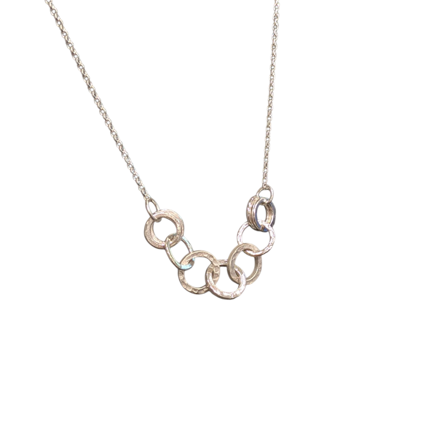 CARRAN Beaten Oval Rings Necklace - Lynsey de Burca