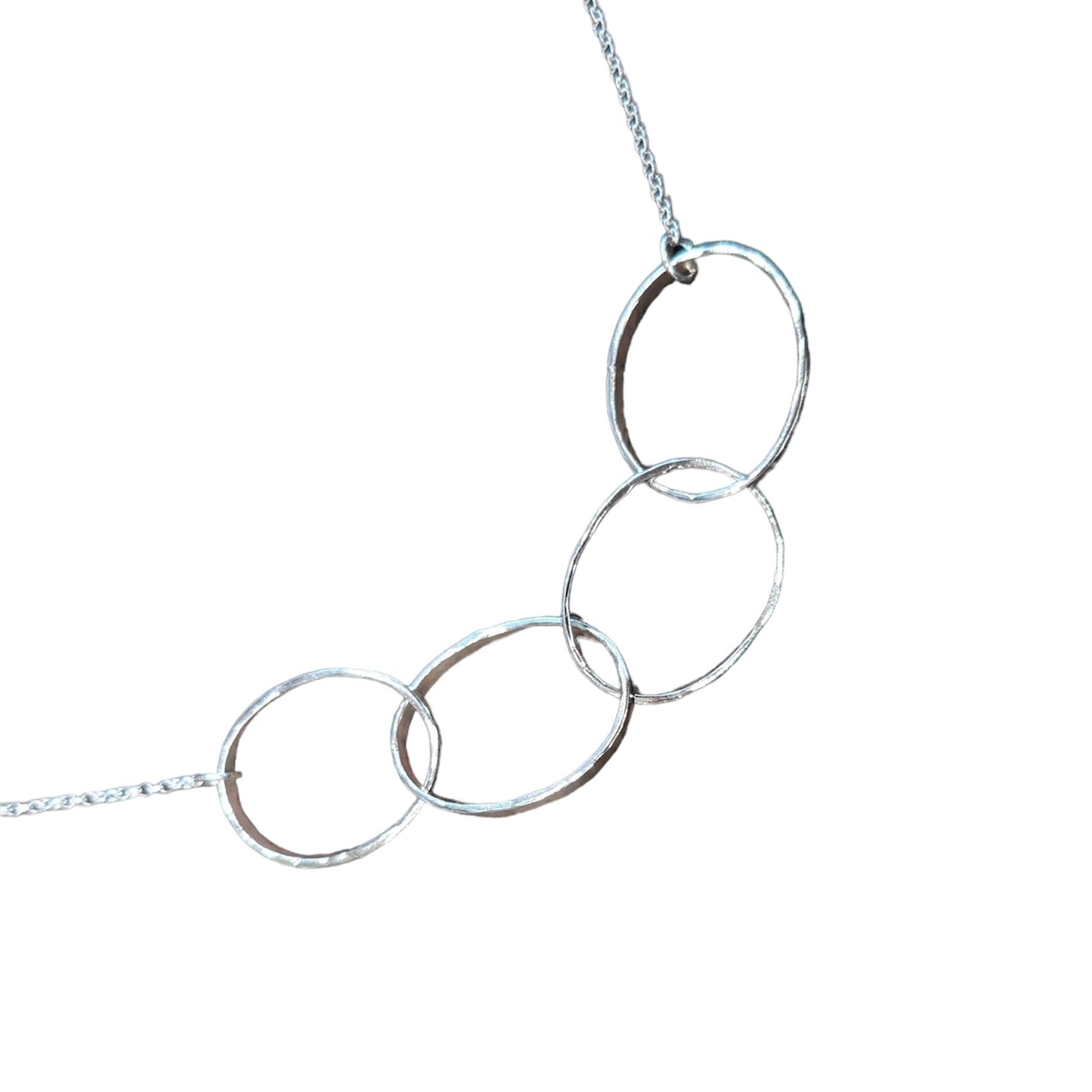 FADA - Beaten Oval Rings Necklace - Made in Ireland