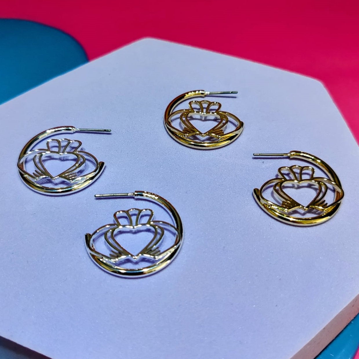 Have My Heart Claddagh Hoop Earrings - Silver