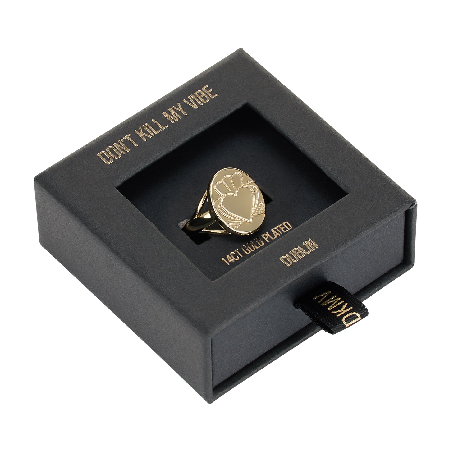 Heart Strong Claddagh Ring - Gold