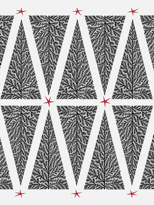 Tea Towel, Christmas Tree (Oatmeal) - Screenprinted Irish Linen