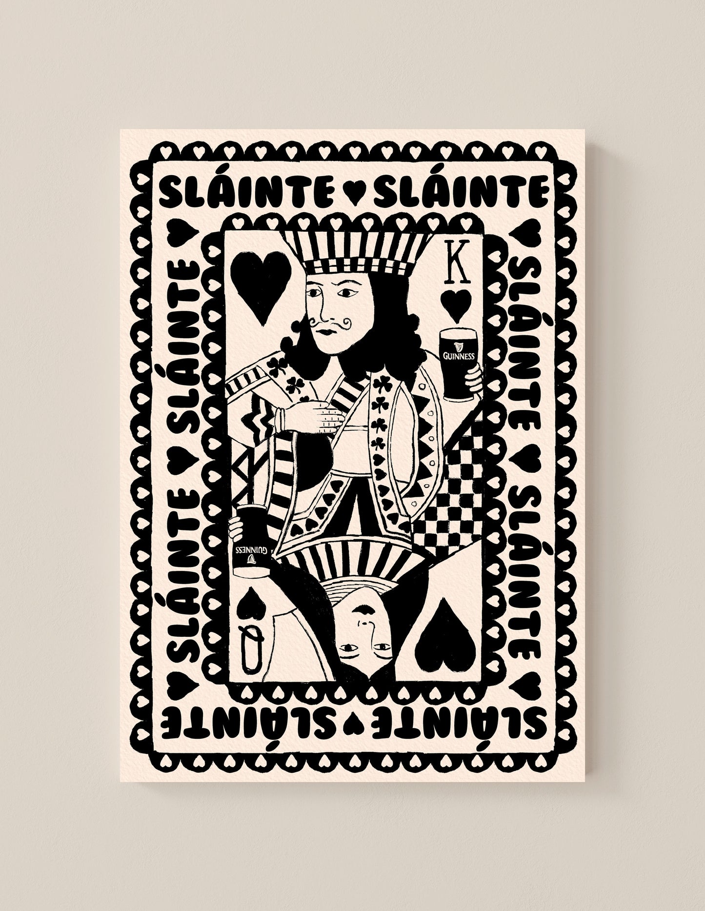 King & Queen of Pints (Black & White) - Paper Print