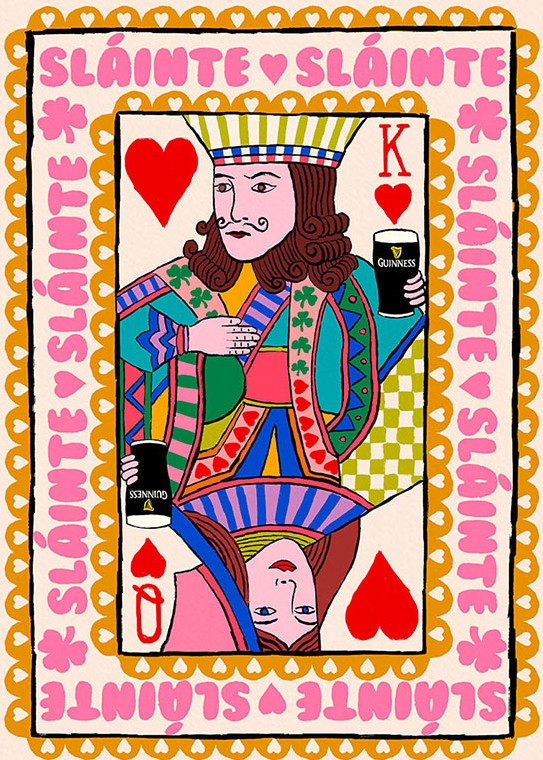 Sláinte - King & Queen of Pints (Colour) - Paper Print