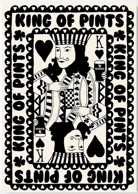 King of Pints (Black & White) - Paper Print