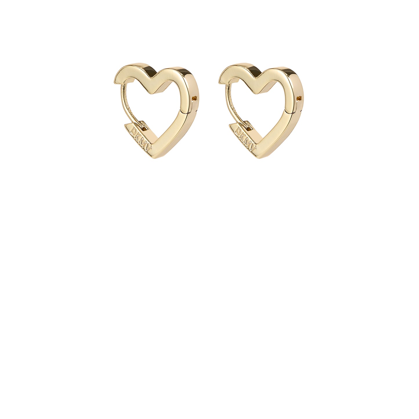 Not Yer Average Heart Hoop Earrings - Gold