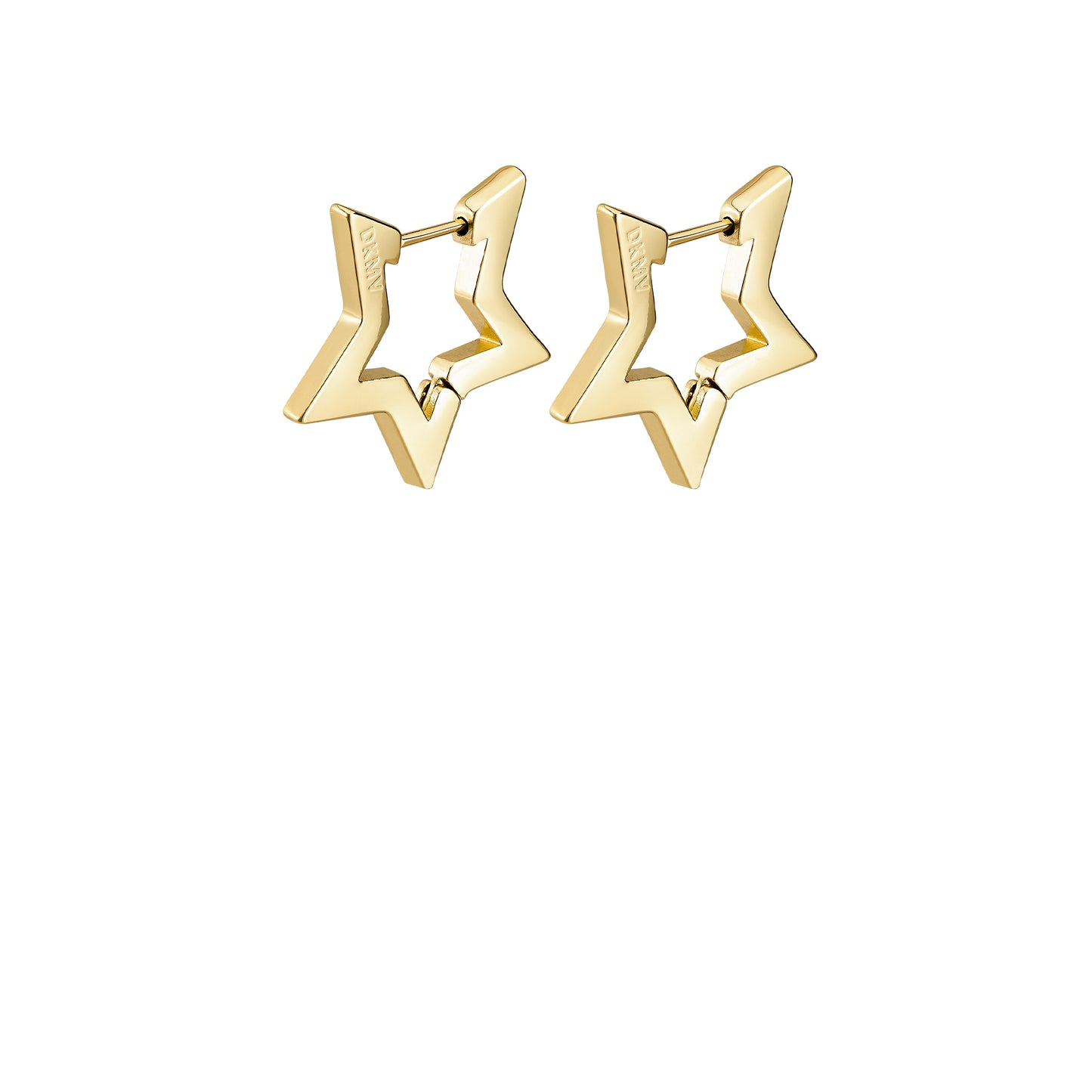 Not Yer Average Star Hoop Earrings - Gold