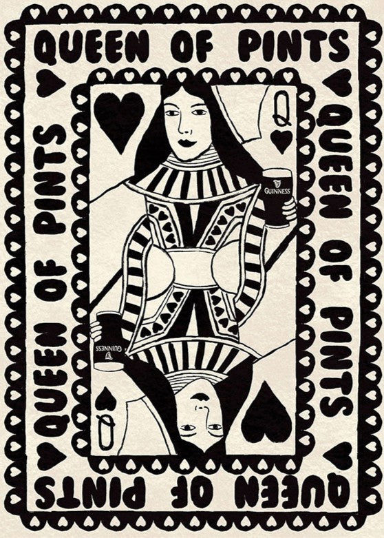Queen of Pints (Black & White) - Paper Print