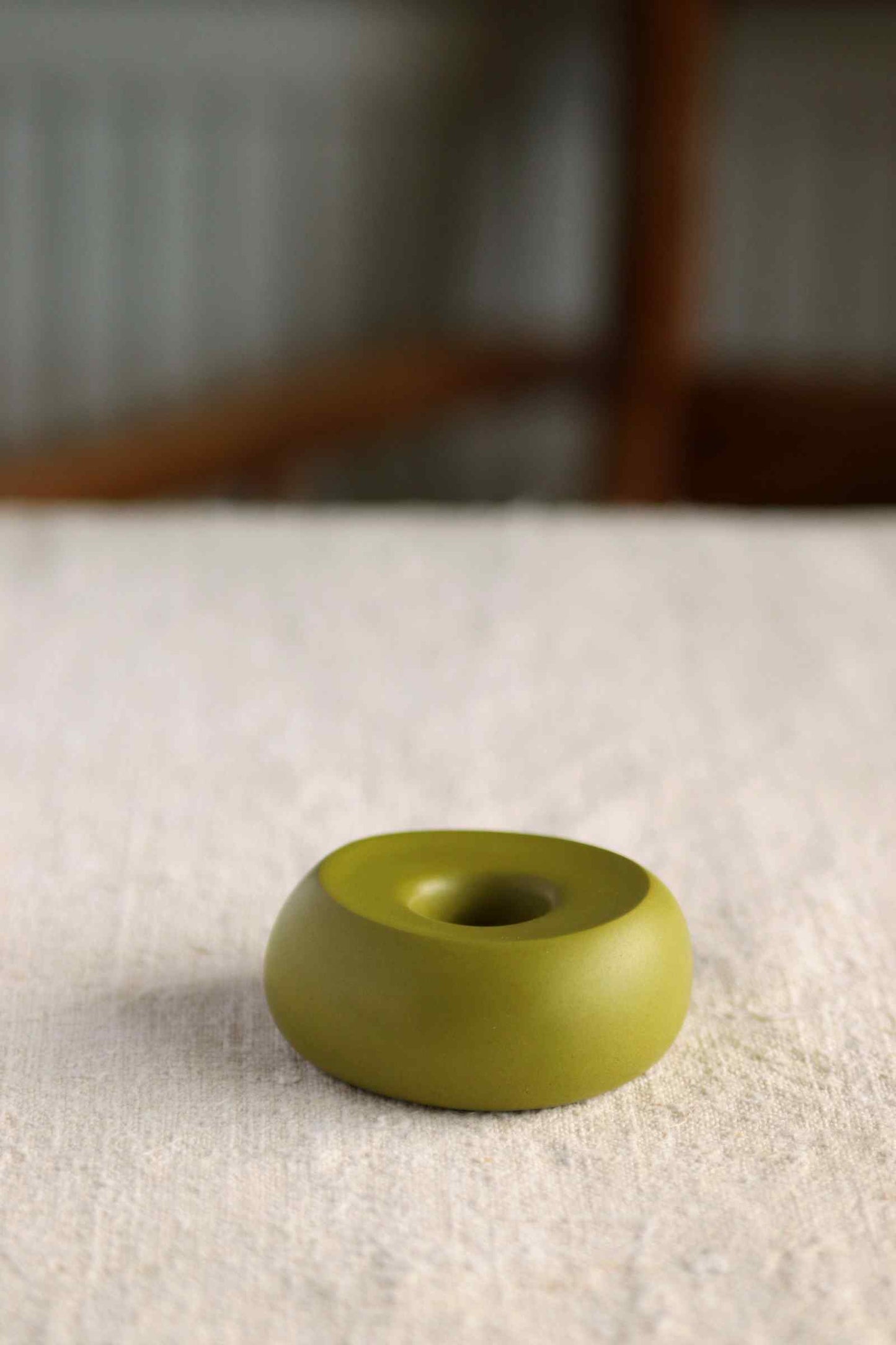 Short Candle Holder (Olive Collection) - Skwid Studio