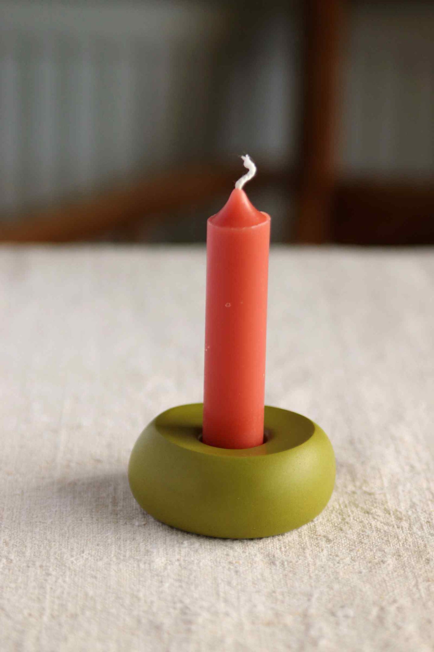 Short Candle Holder (Olive Collection) - Skwid Studio