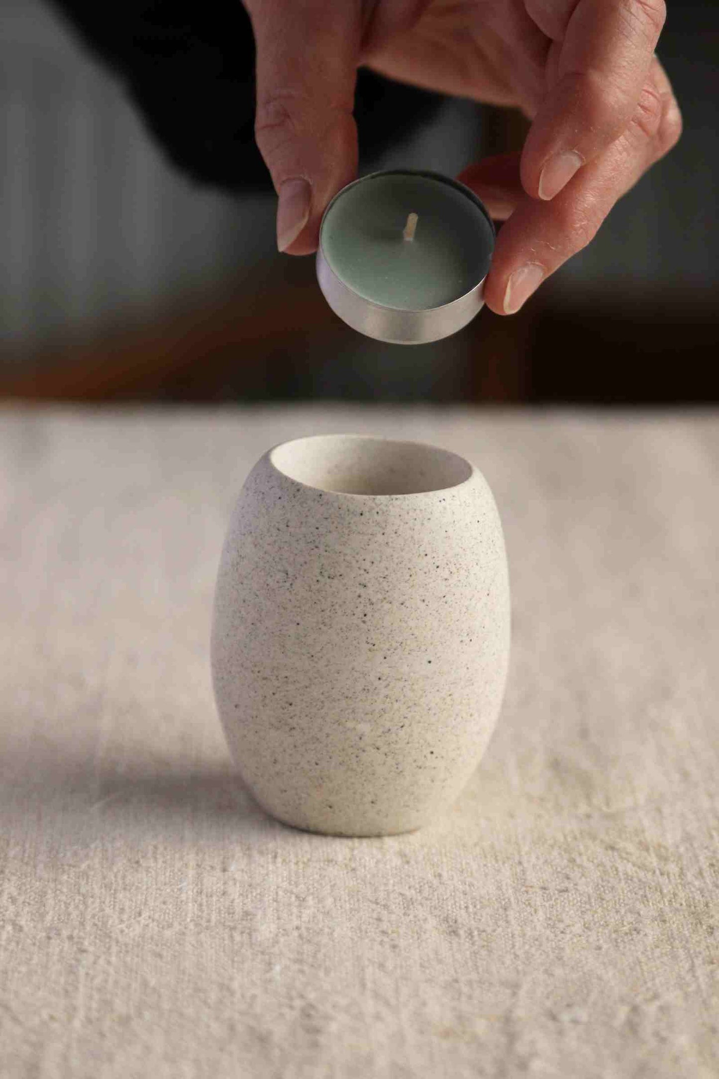 Oval Tealight Holder (Coastal Collection) - Skwid Studio