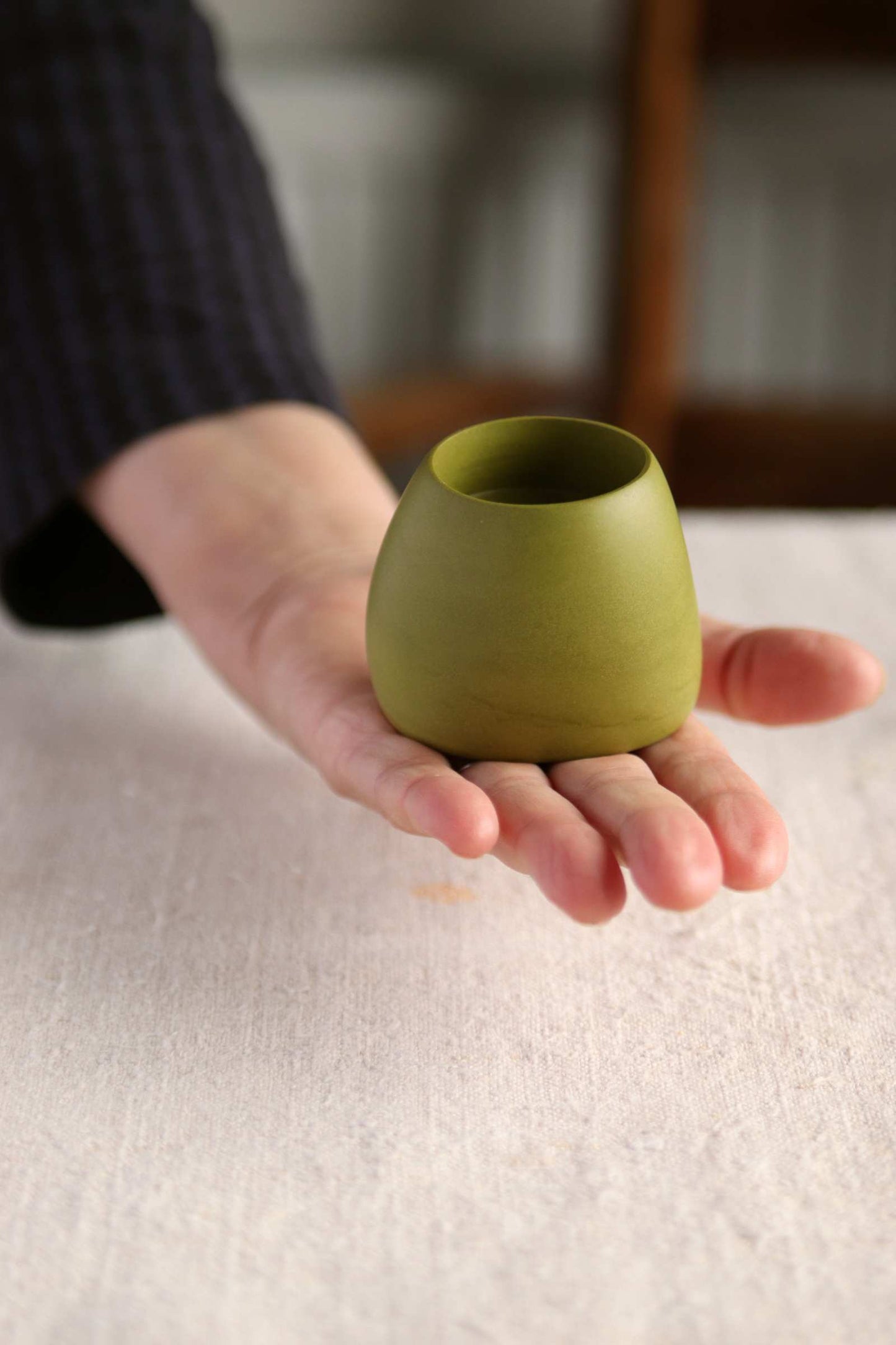 Tealight Holder (Olive Green Collection) - Skwid Studio