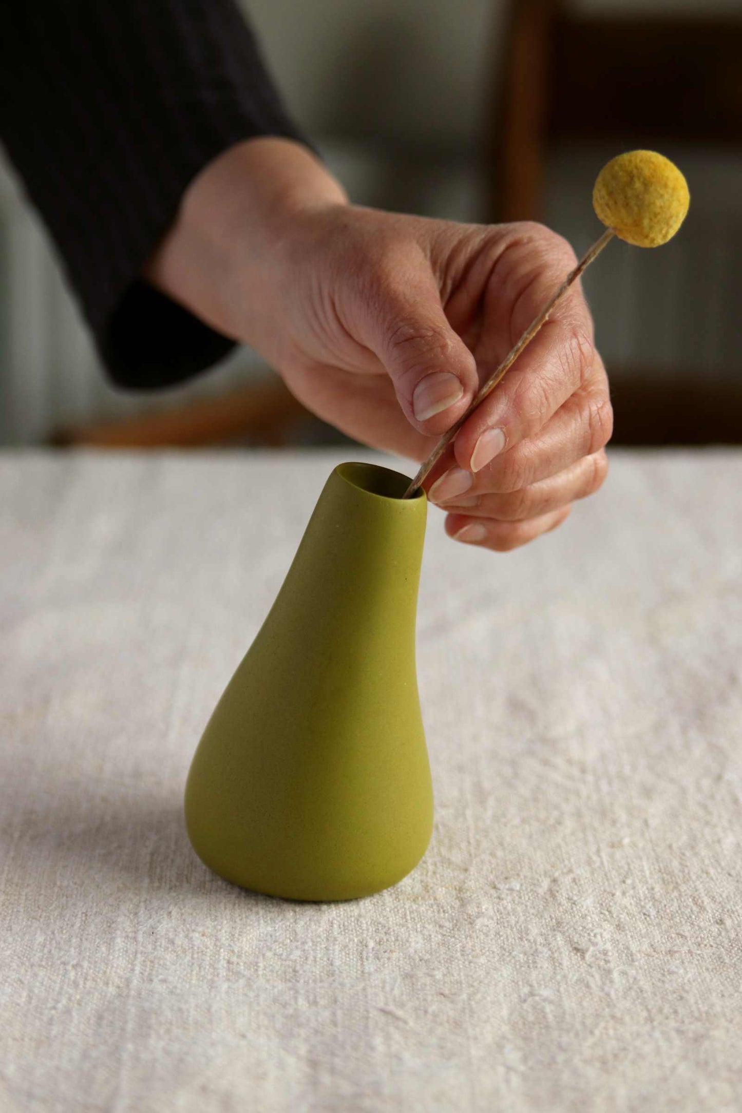 Bud Vase (Olive Green Collection) - Skwid Studio