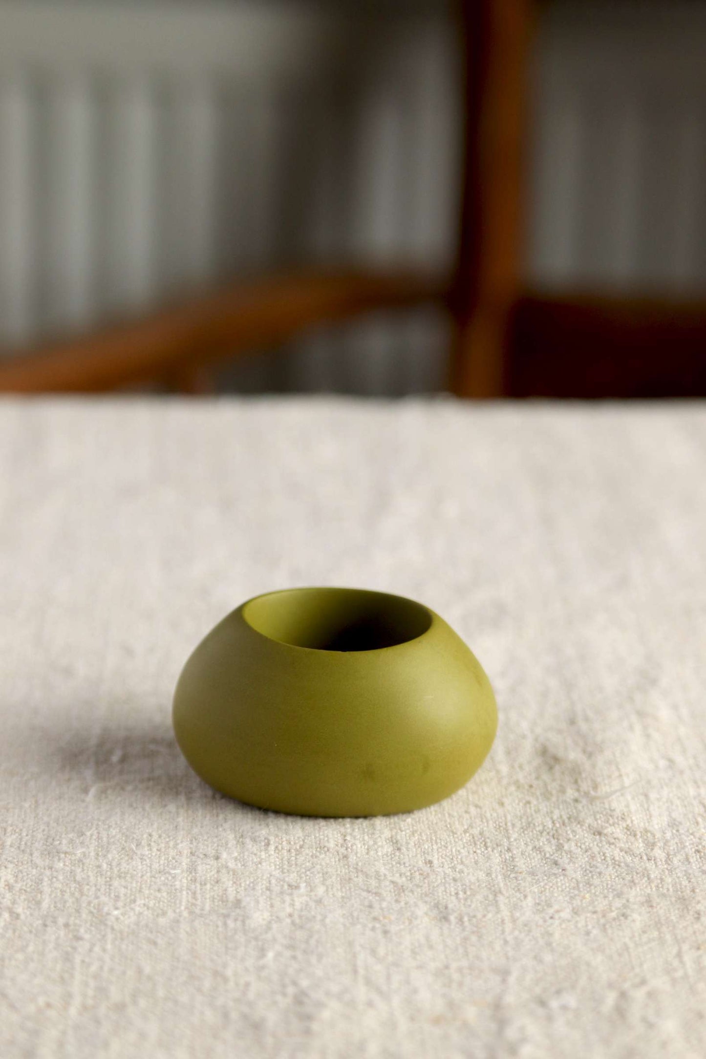 Squat Tealight Holder (Olive Green Collection) - Skwid Studio