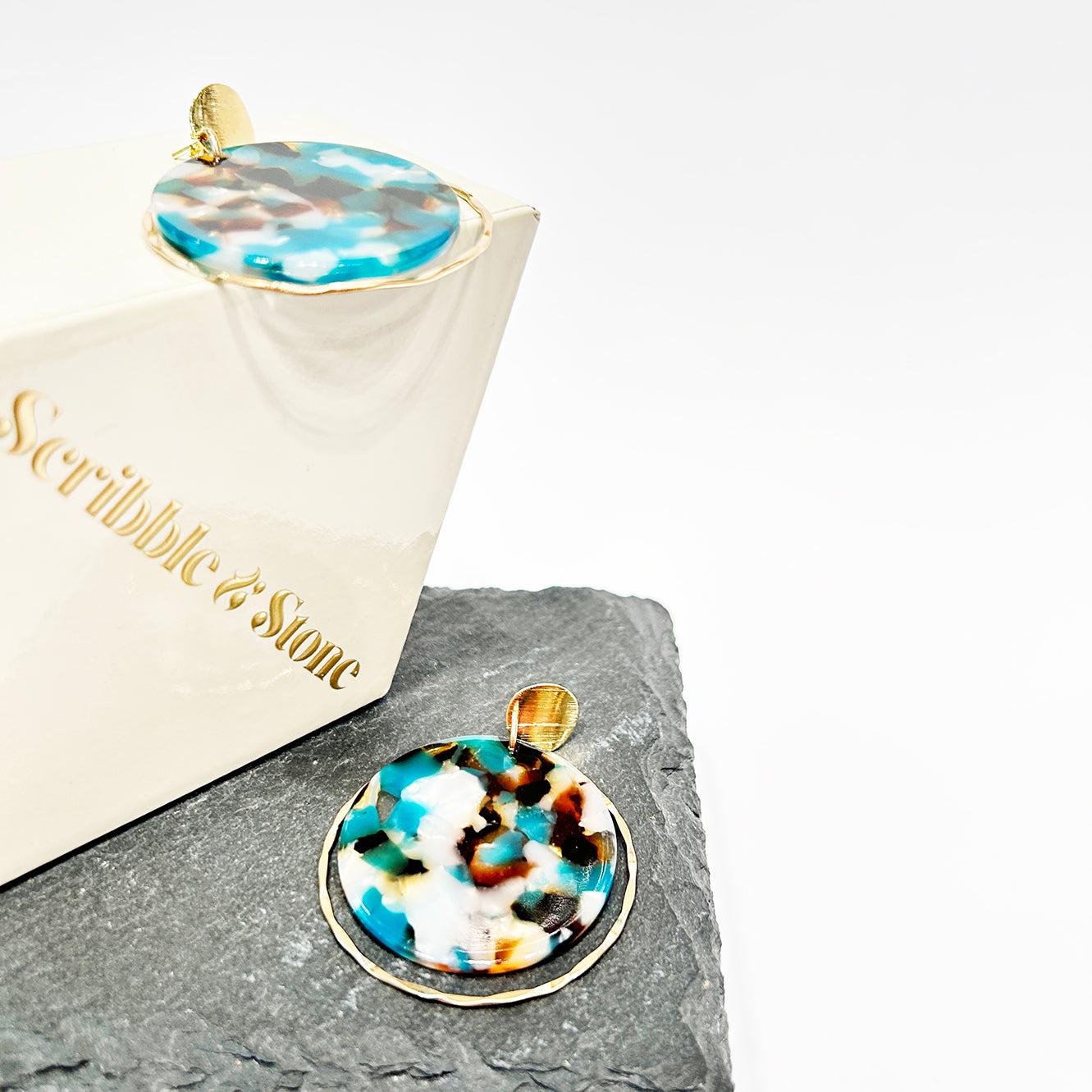 14kt Goldfill Ocean Disc Hoops