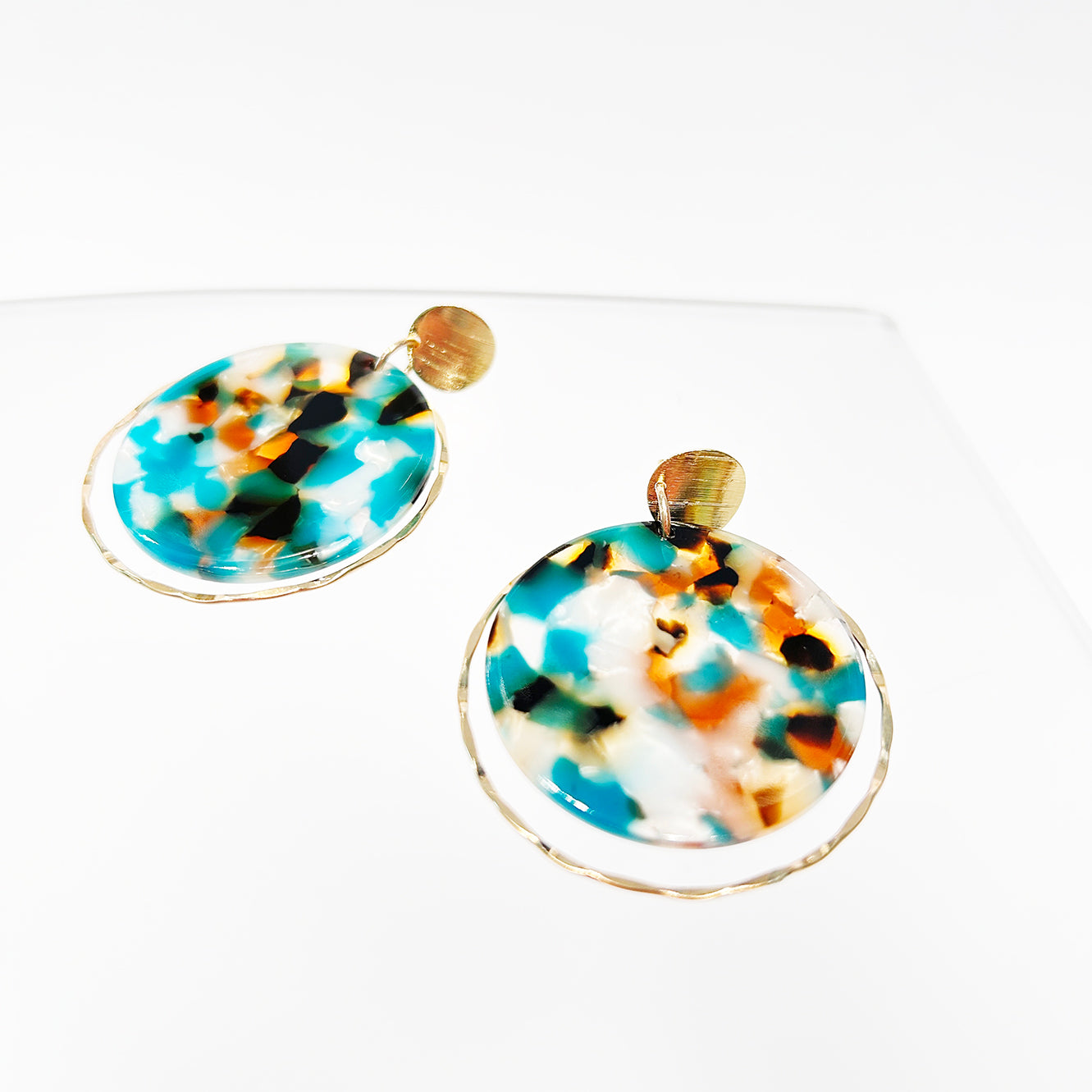 14kt Goldfill Ocean Disc Hoops