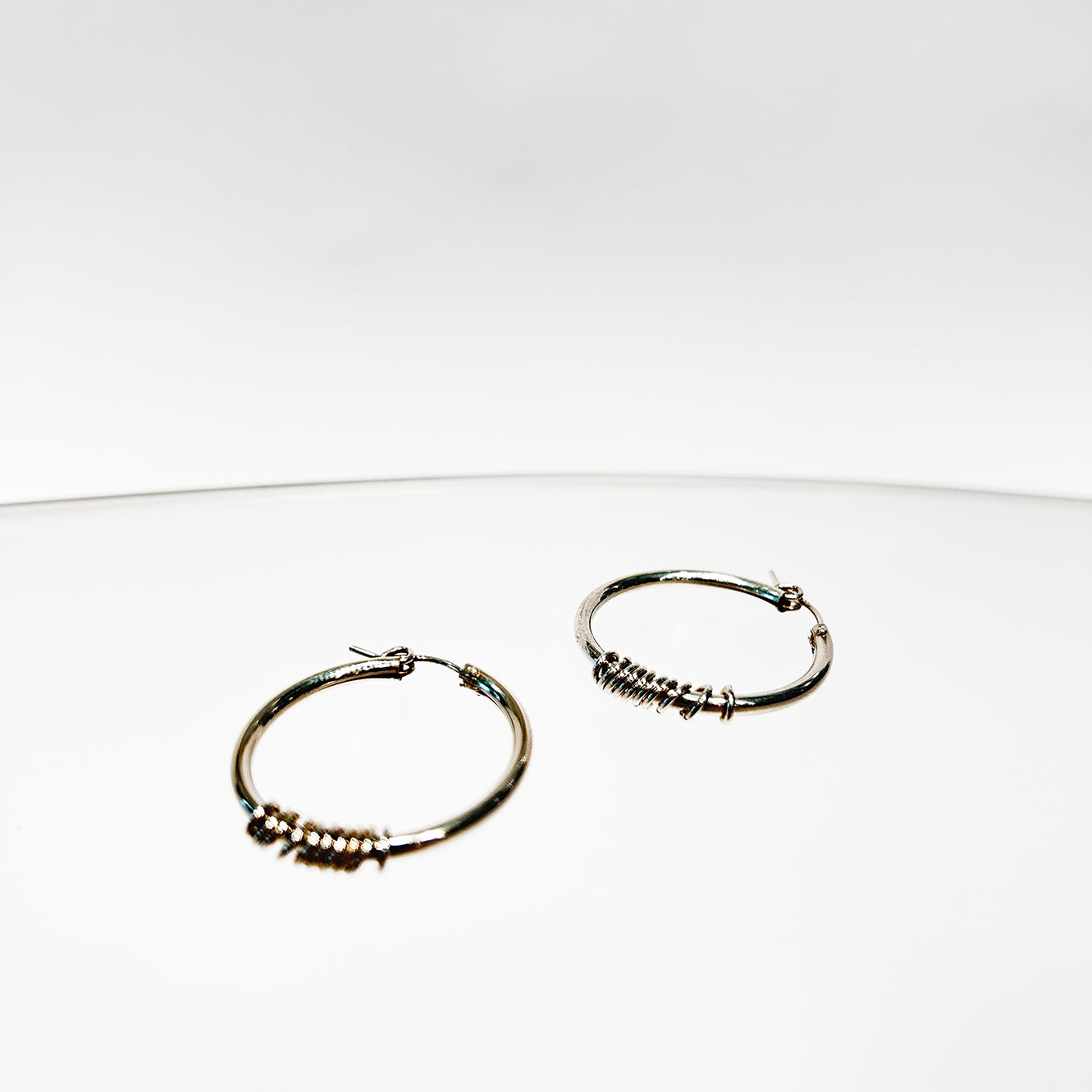 Silver Infinity Statement Hoops