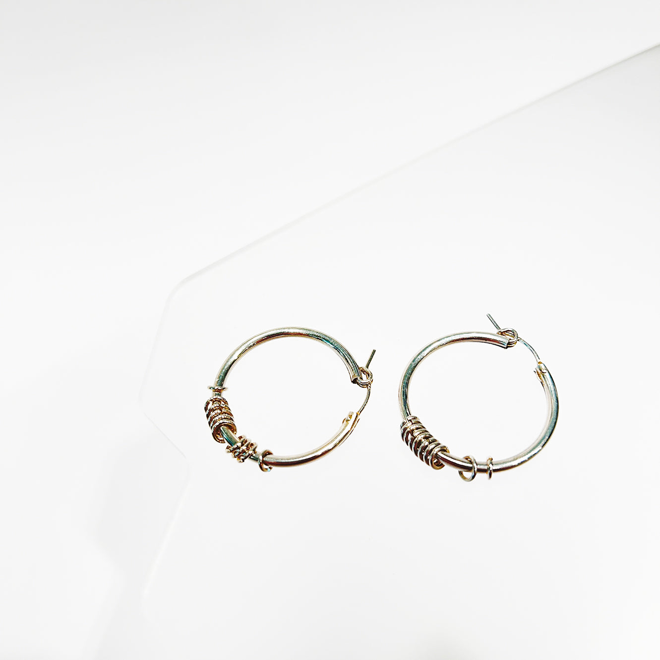 Silver Infinity Statement Hoops