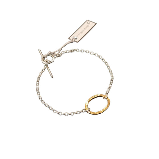 TARREA Silver & Gold Pendant Bracelet - Lynsey de Burca