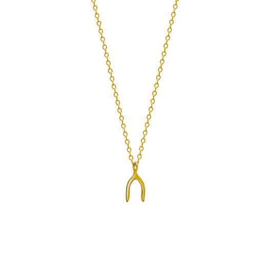 The Wishbone Necklace - Gold