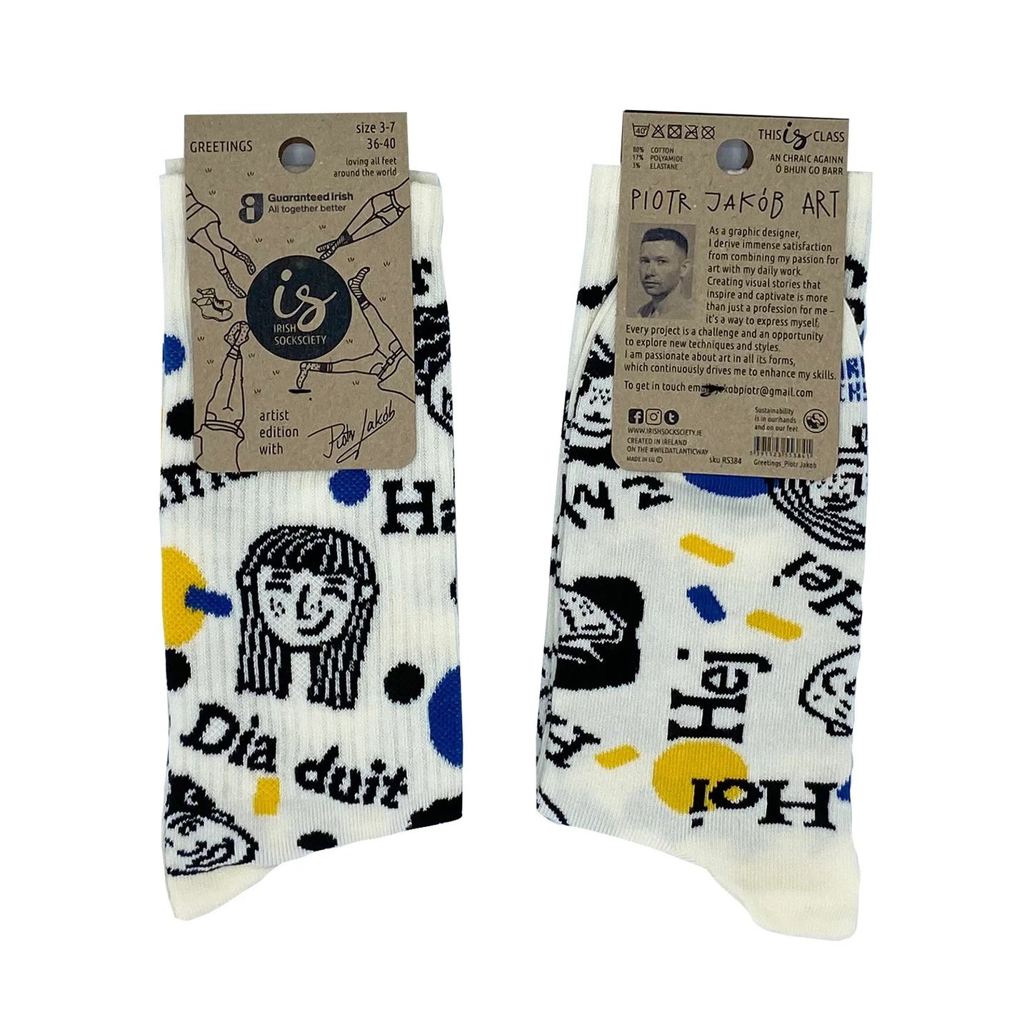 Greetings - Funny Irish Socks Made in Ireland