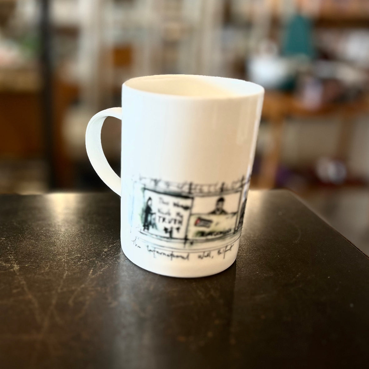 The International Wall - Peace - Mural - Belfast - Bone - China - Mug