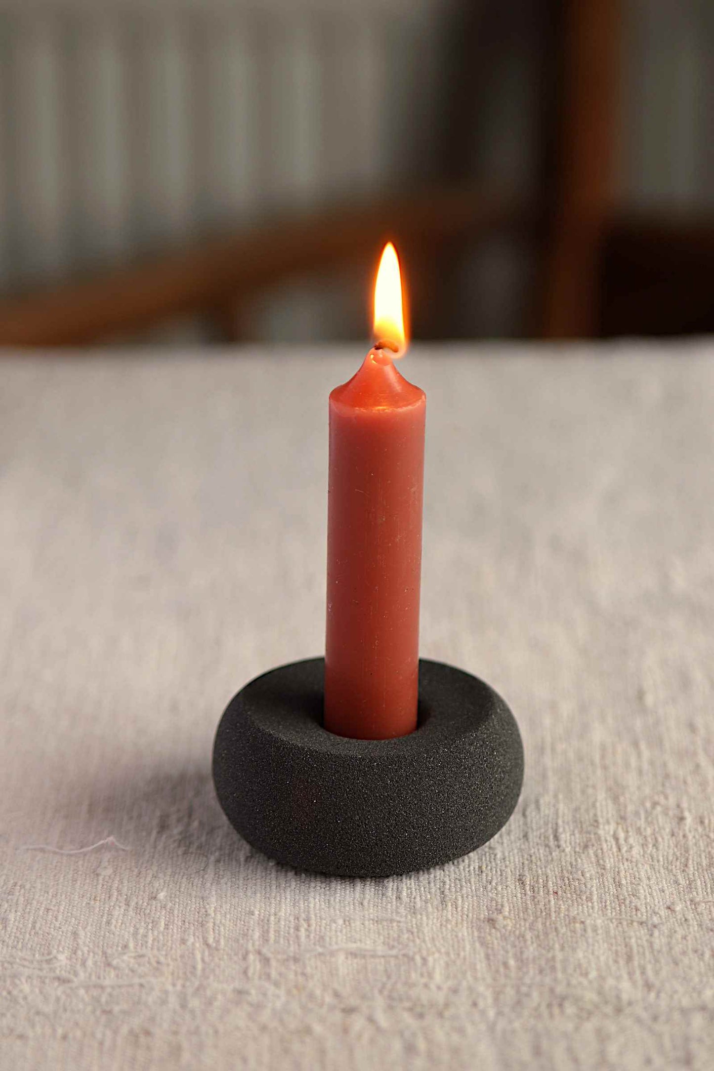 Short Candle Holder (Charcoal Collection) - Skwid Studio