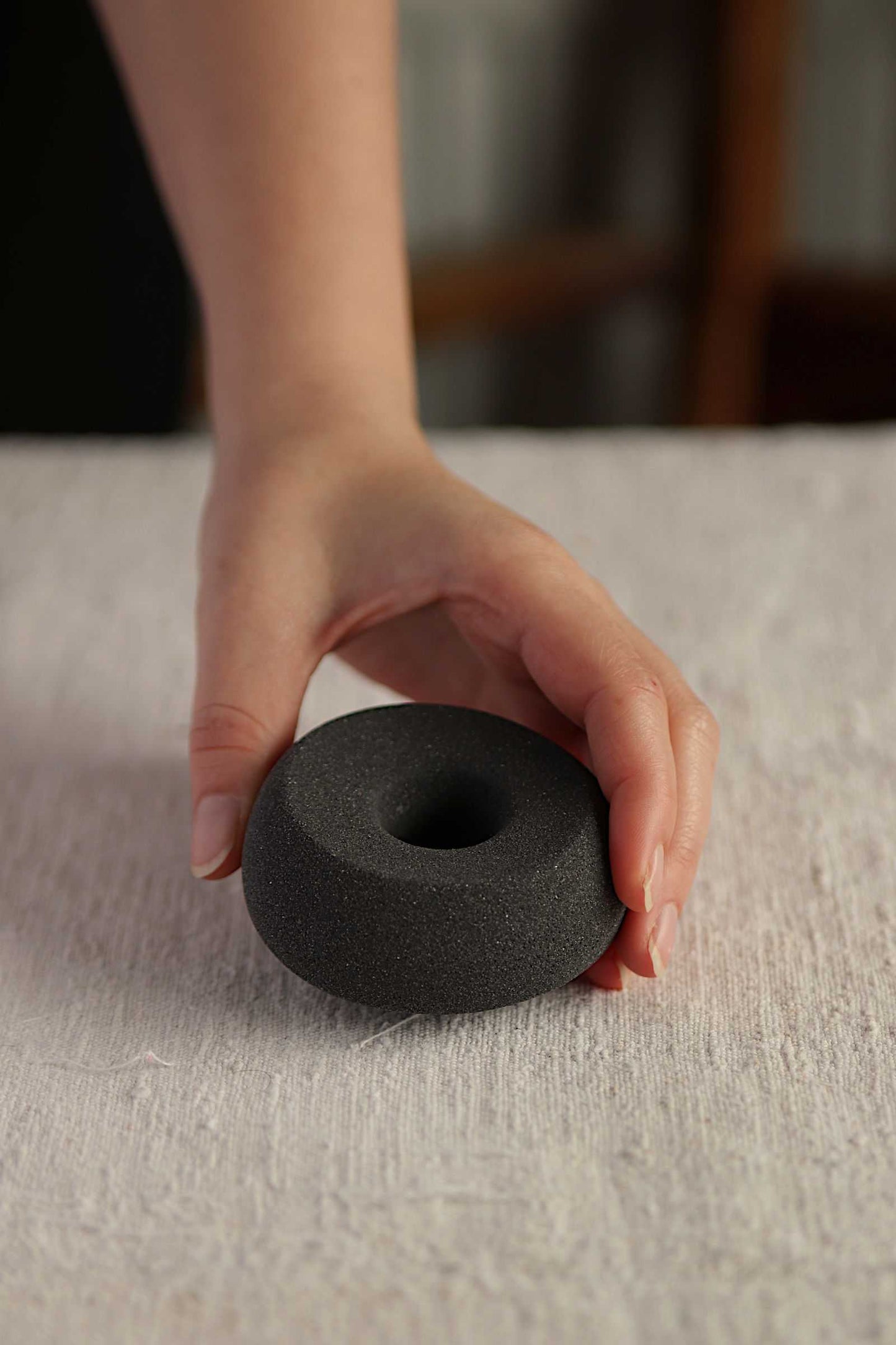 Short Candle Holder (Charcoal Collection) - Skwid Studio