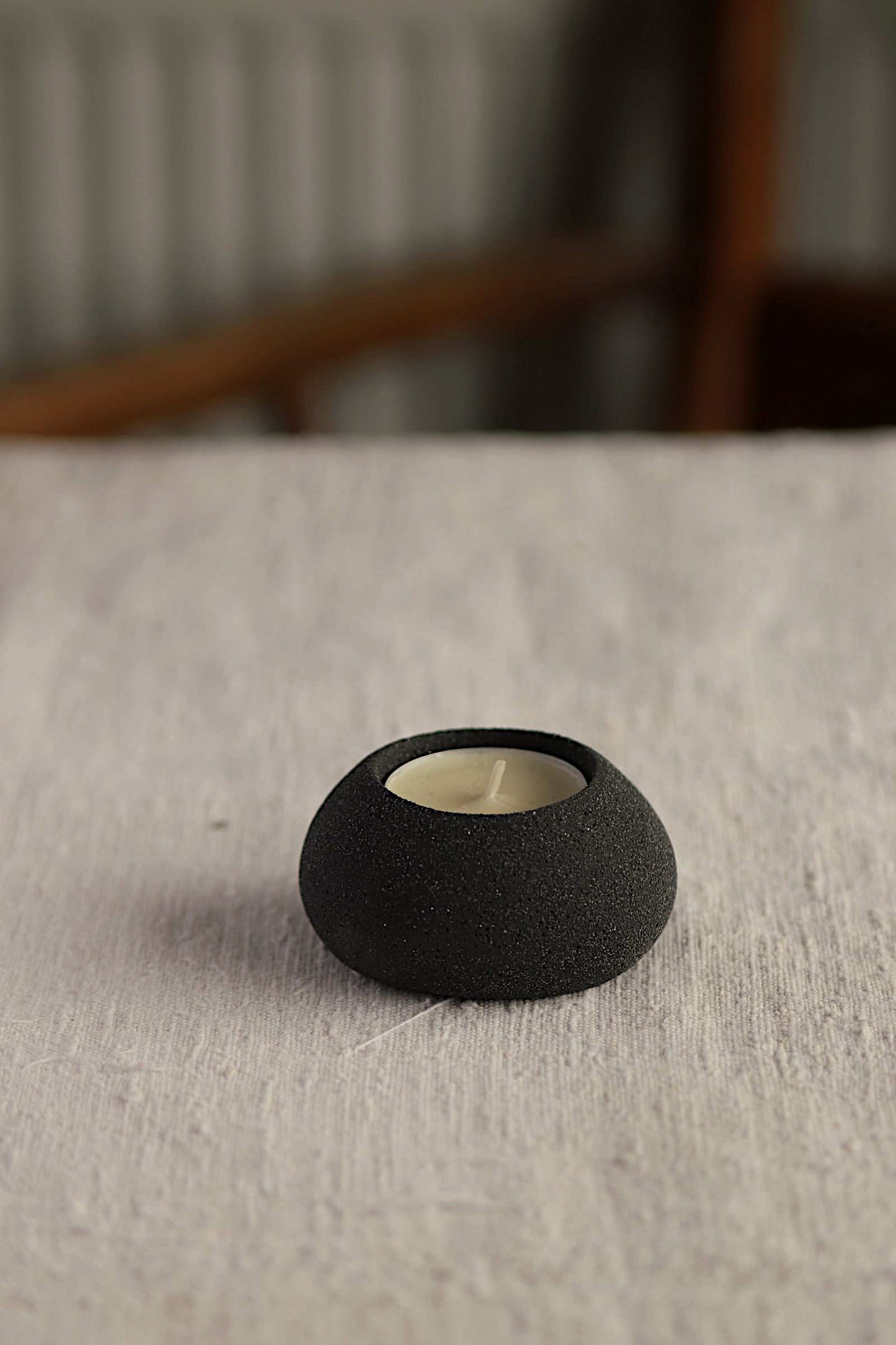 Squat Tealight Holder (Charcoal Collection) - Skwid Studio