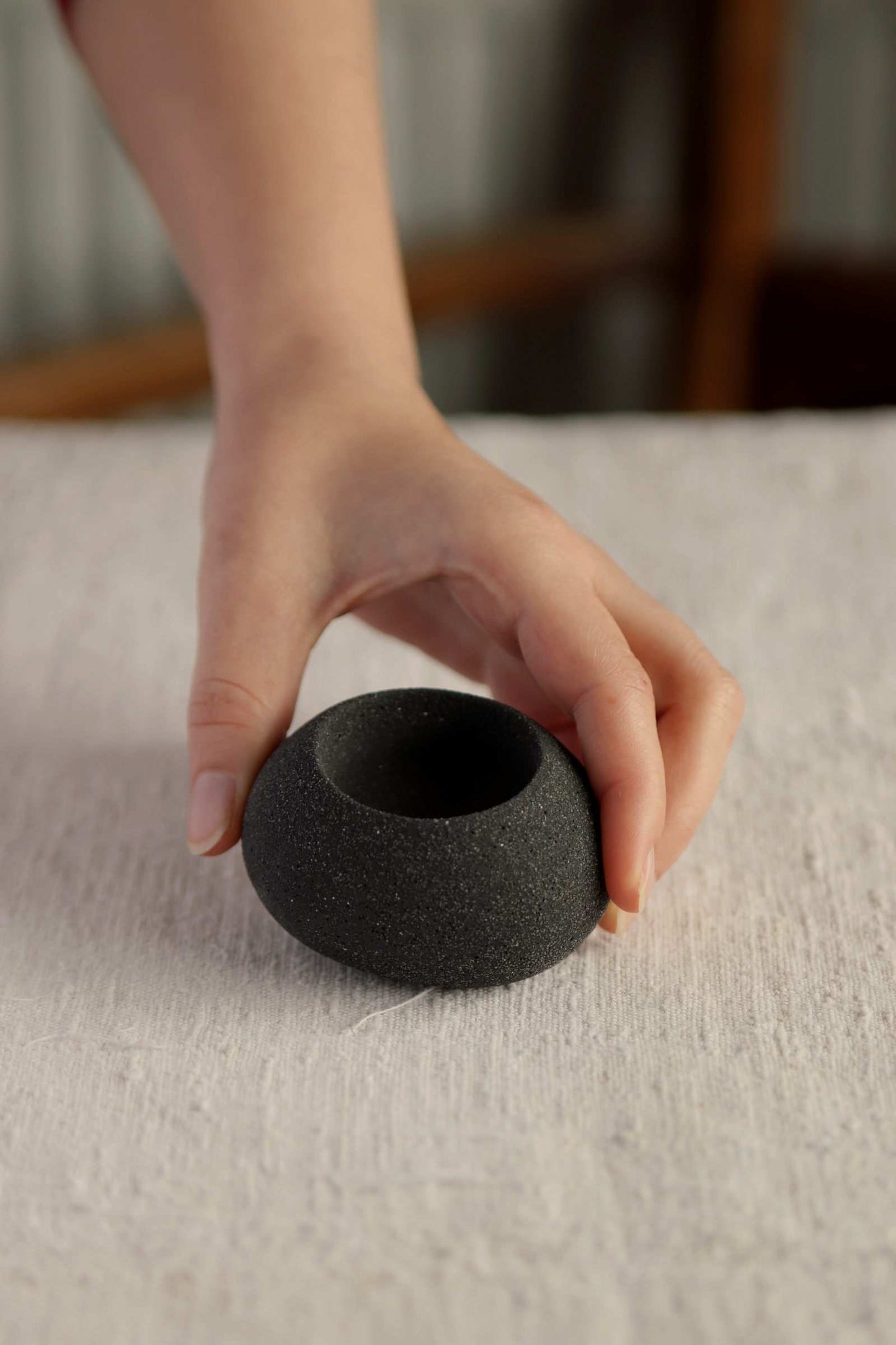 Squat Tealight Holder (Charcoal Collection) - Skwid Studio