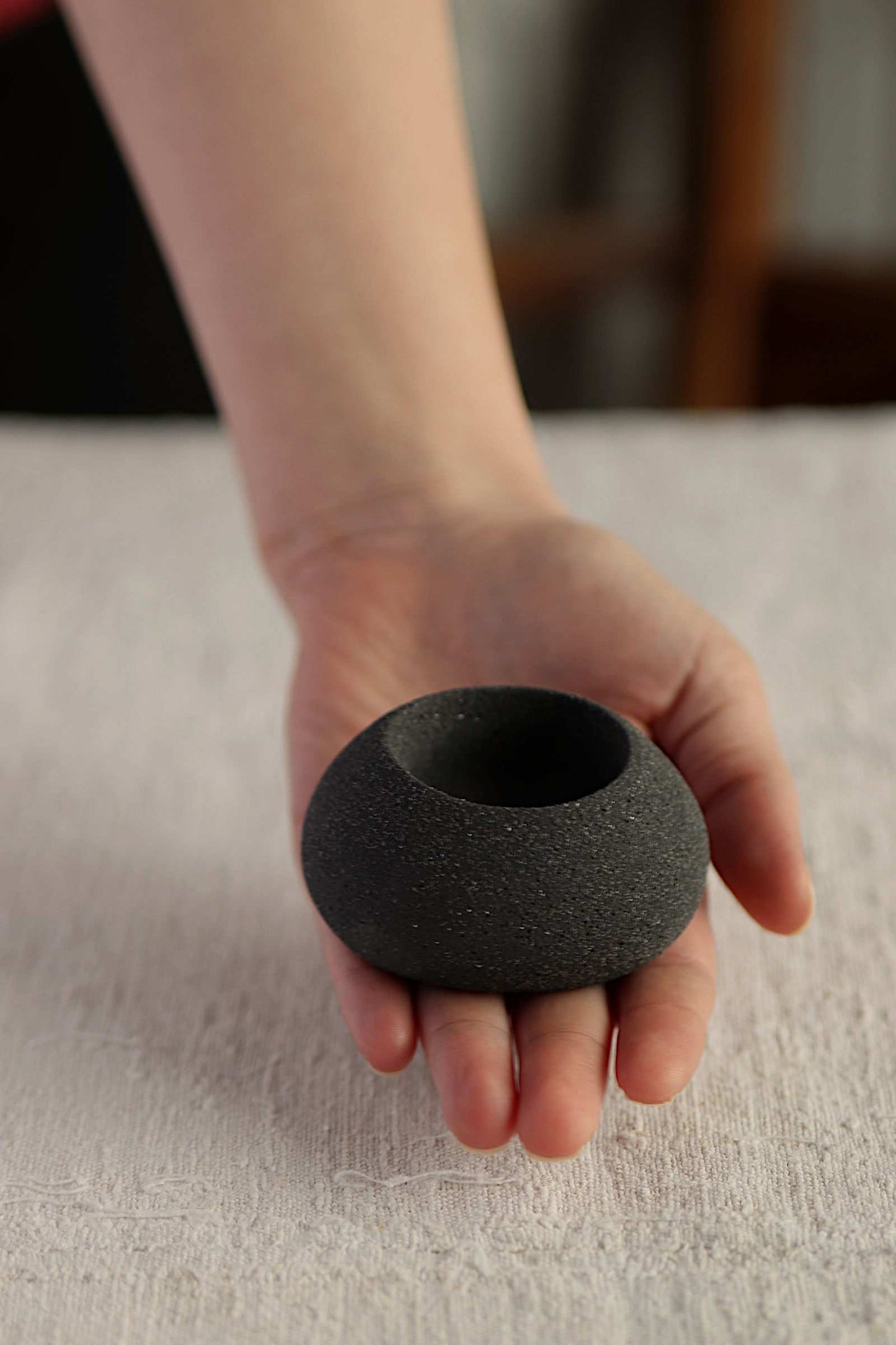 Squat Tealight Holder (Charcoal Collection) - Skwid Studio