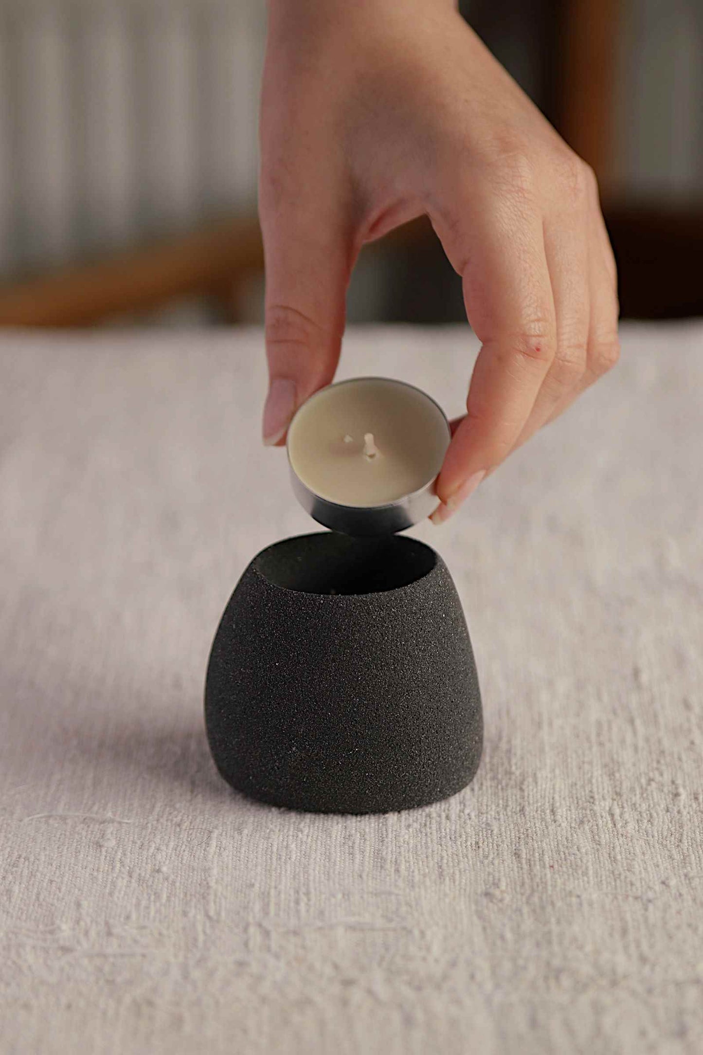 Tealight Holder (Charcoal Collection) - Skwid Studio