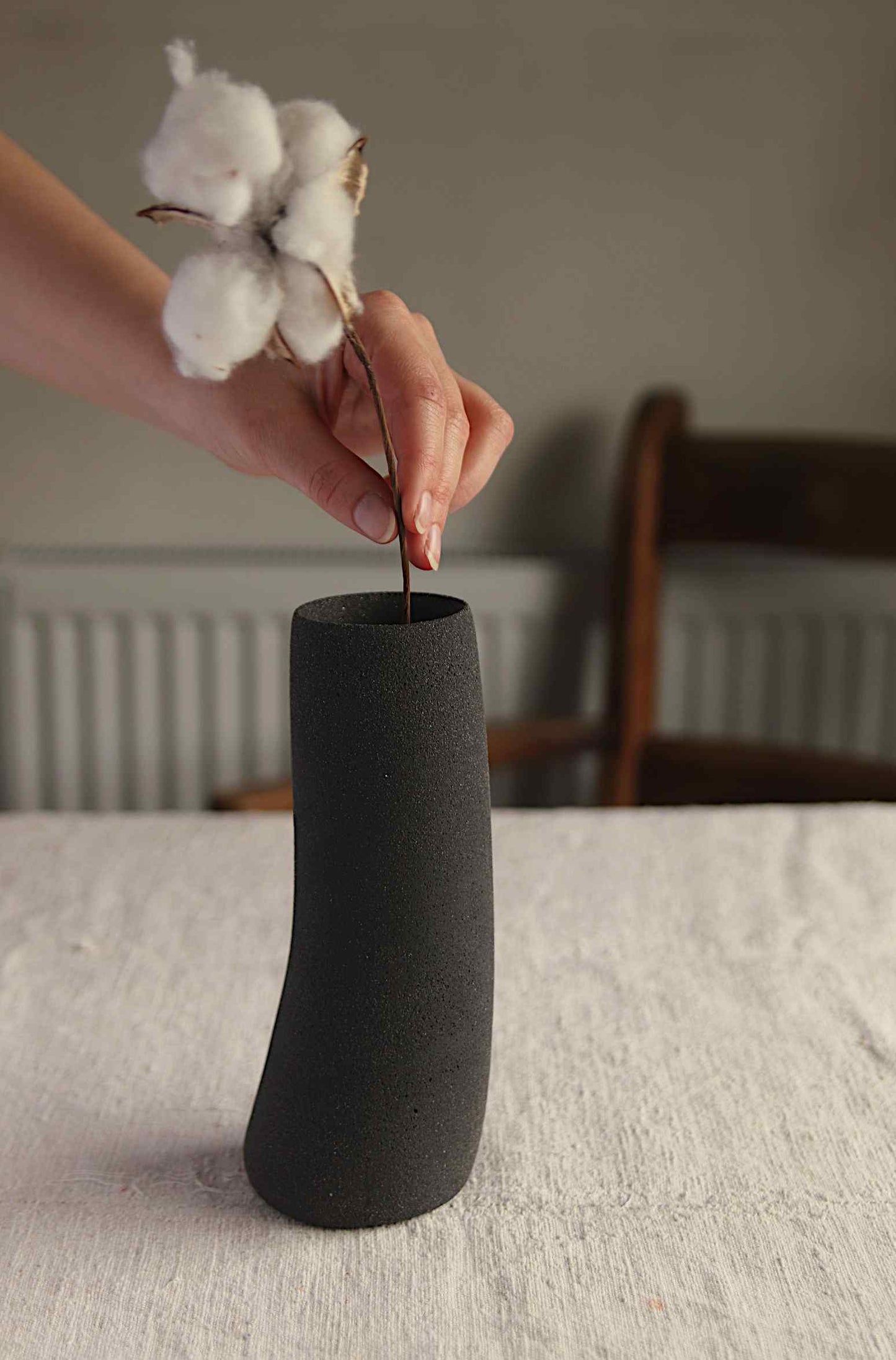 Tubular Vase (Charcoal Collection) - Skwid Studio