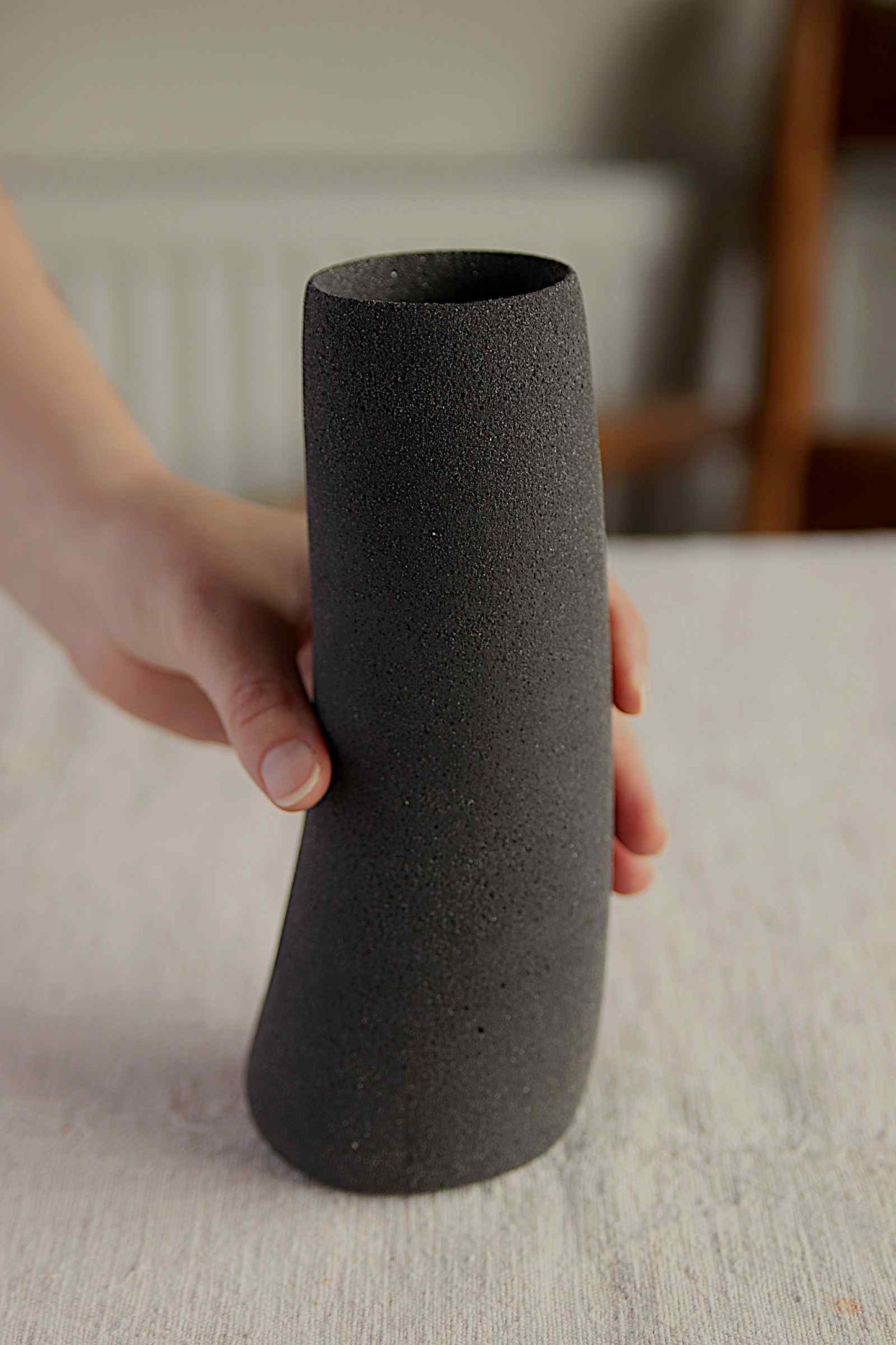 Tubular Vase (Charcoal Collection) - Skwid Studio