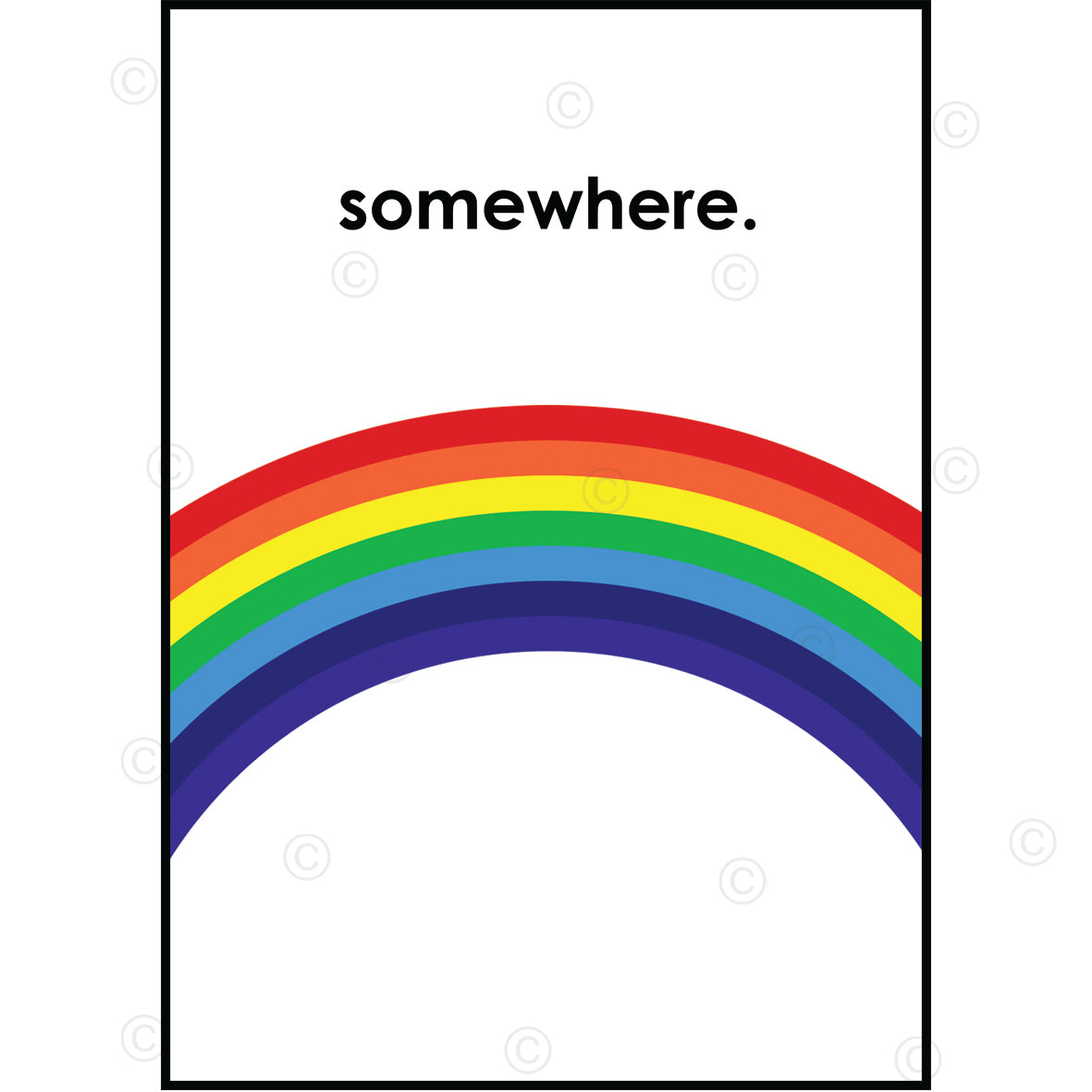 SOMEWHERE - Contemporary Poster Print