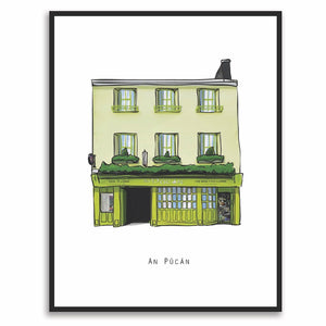 AN PÚCÁN - Galway Pub Print - Made in Ireland