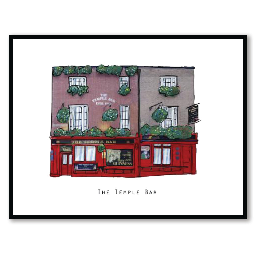 The TEMPLE BAR - Dublin Pub Print - Made in Ireland