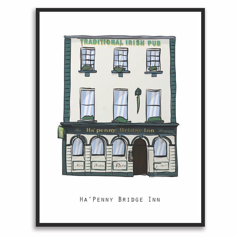 HA’PENNY BRIDGE INN - Dublin Pub Print - Made in Ireland