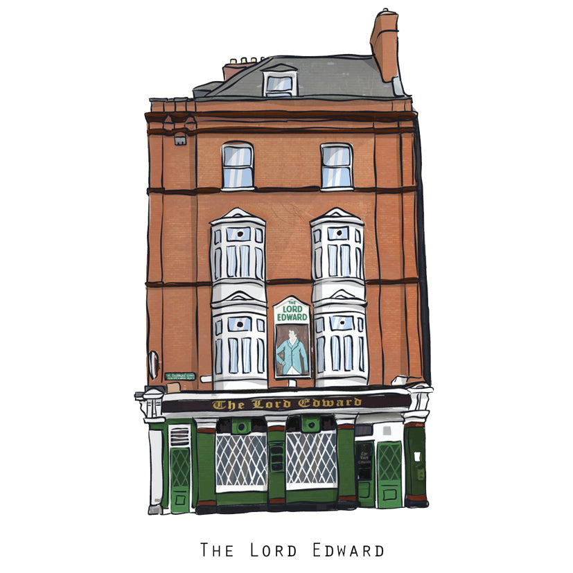 The LORD EDWARD - Dublin Pub Print - Made in Ireland