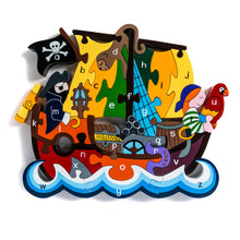 Load image into Gallery viewer, PIRATE SHIP - Wooden Alphabet Jigsaw Puzzle
