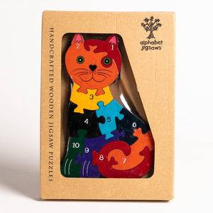 CAT - Wooden Number Jigsaw Puzzle