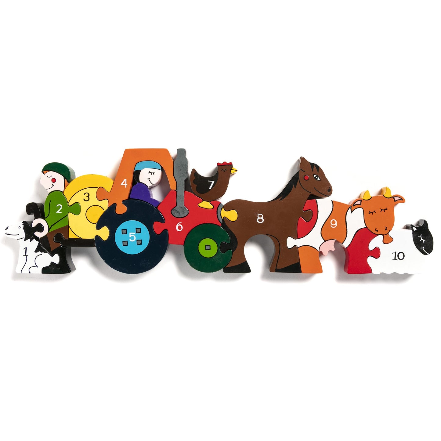 FARM - Wooden Number Jigsaw Puzzle