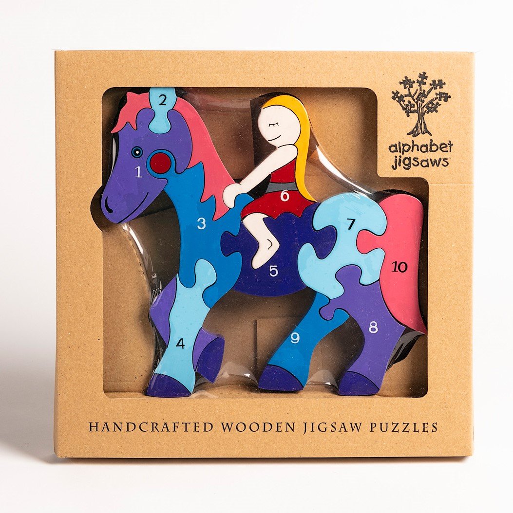 HORSE - Wooden Number Jigsaw Puzzle