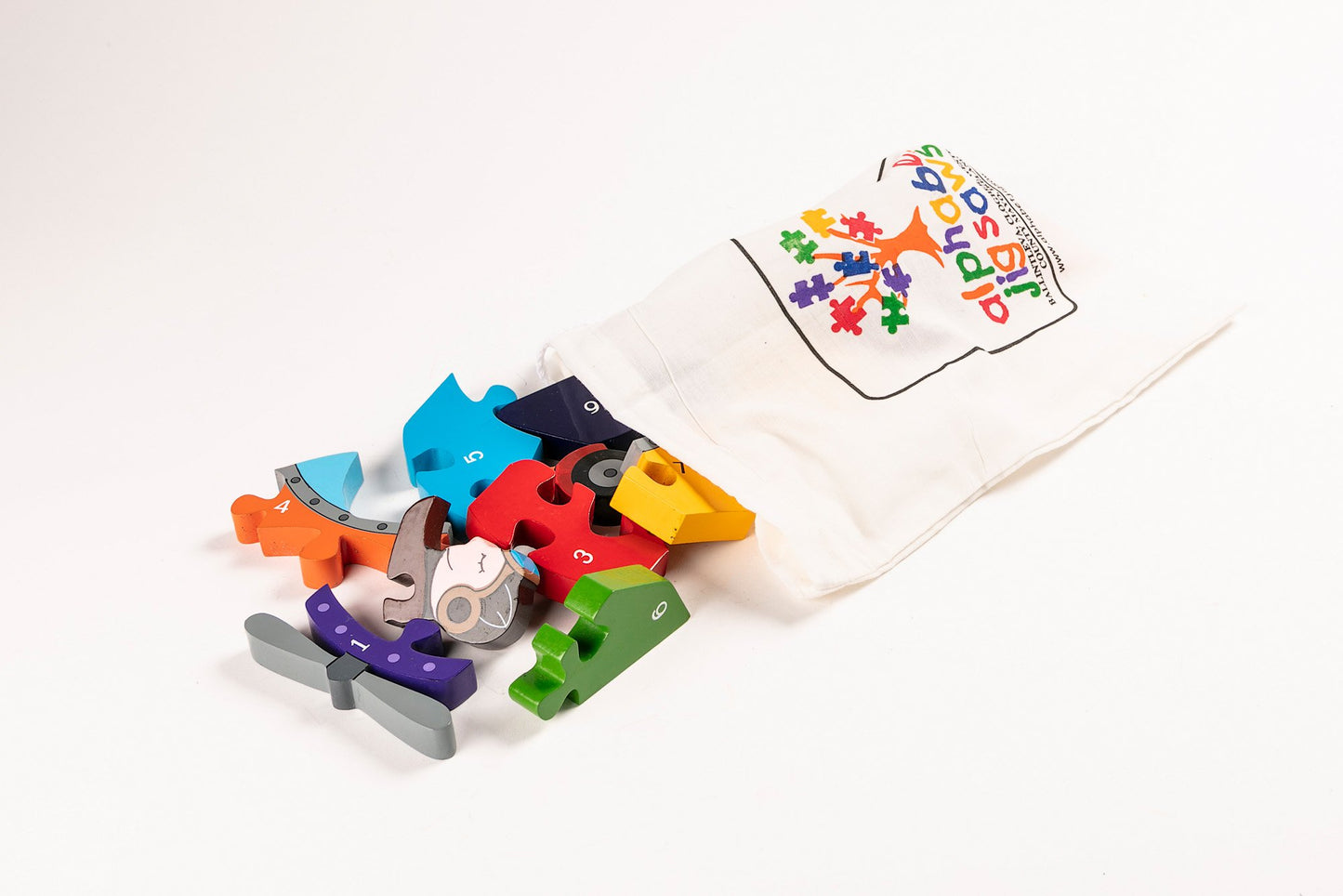 PLANE - Wooden Number Jigsaw Puzzle