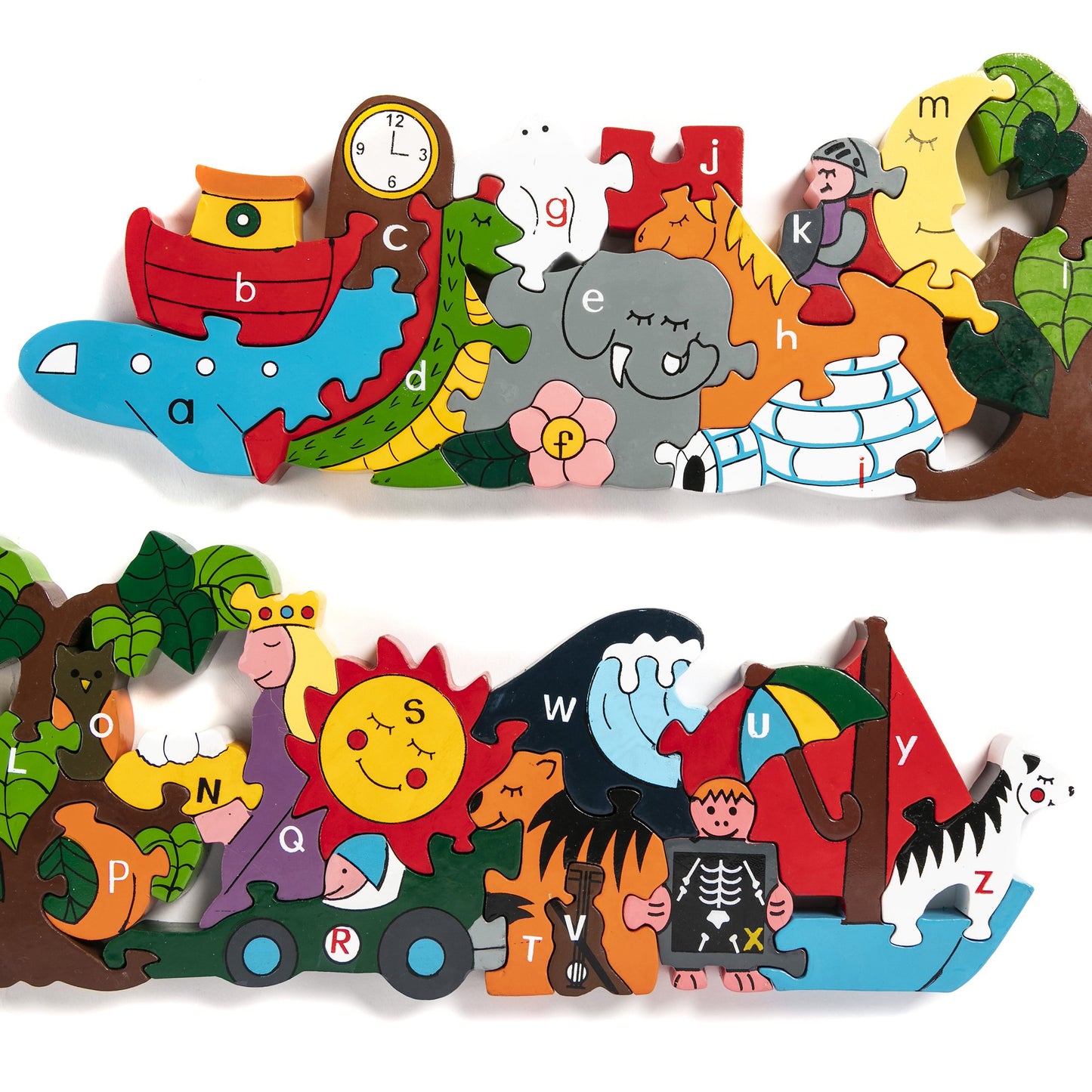 SUN & MOON - Wooden Alphabet Jigsaw Puzzle