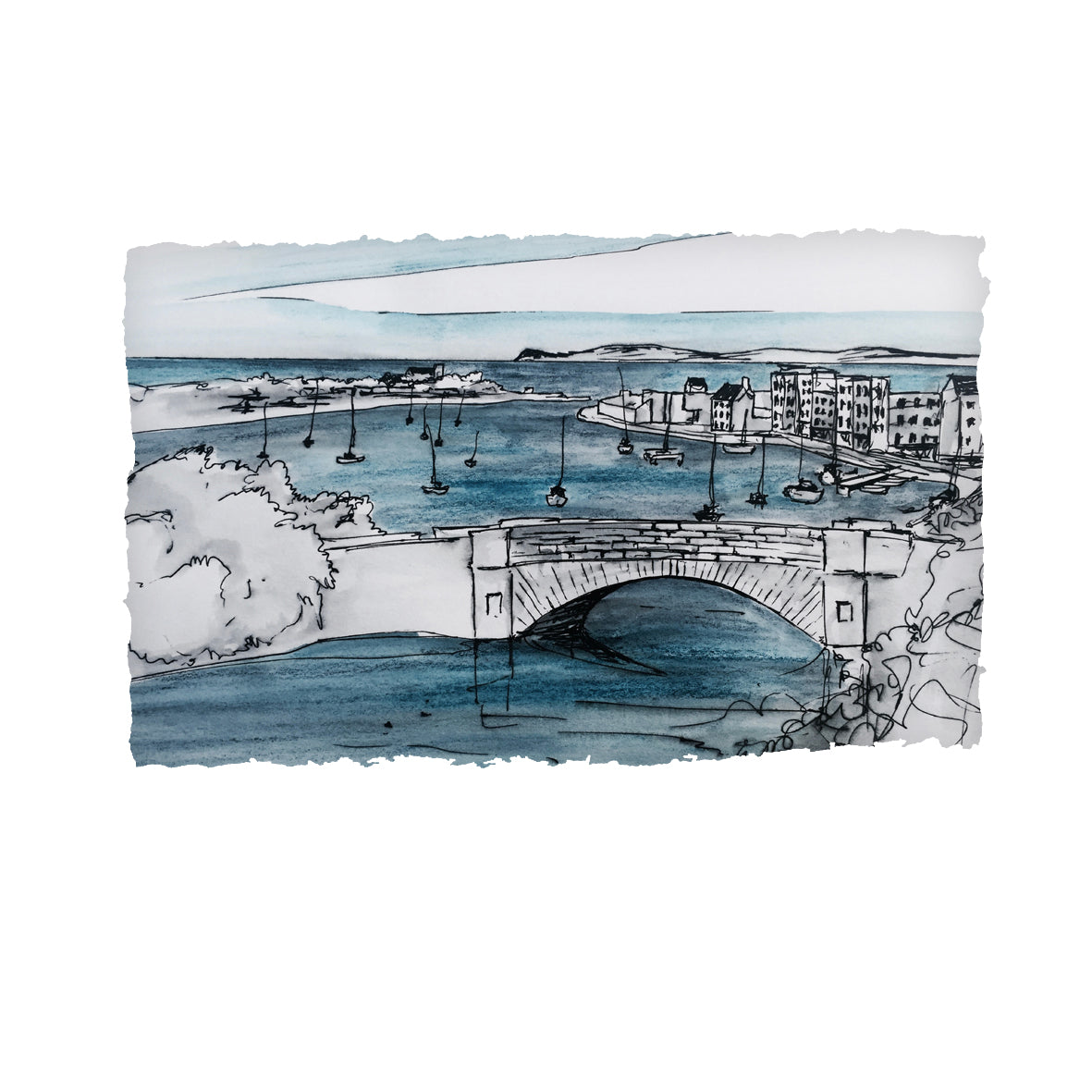 DEVONSHIRE BRIDGE, DUNGARVAN - River Colligan County Waterford by Stephen Farnan